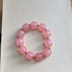 Elegant Pink Beaded Bracelet